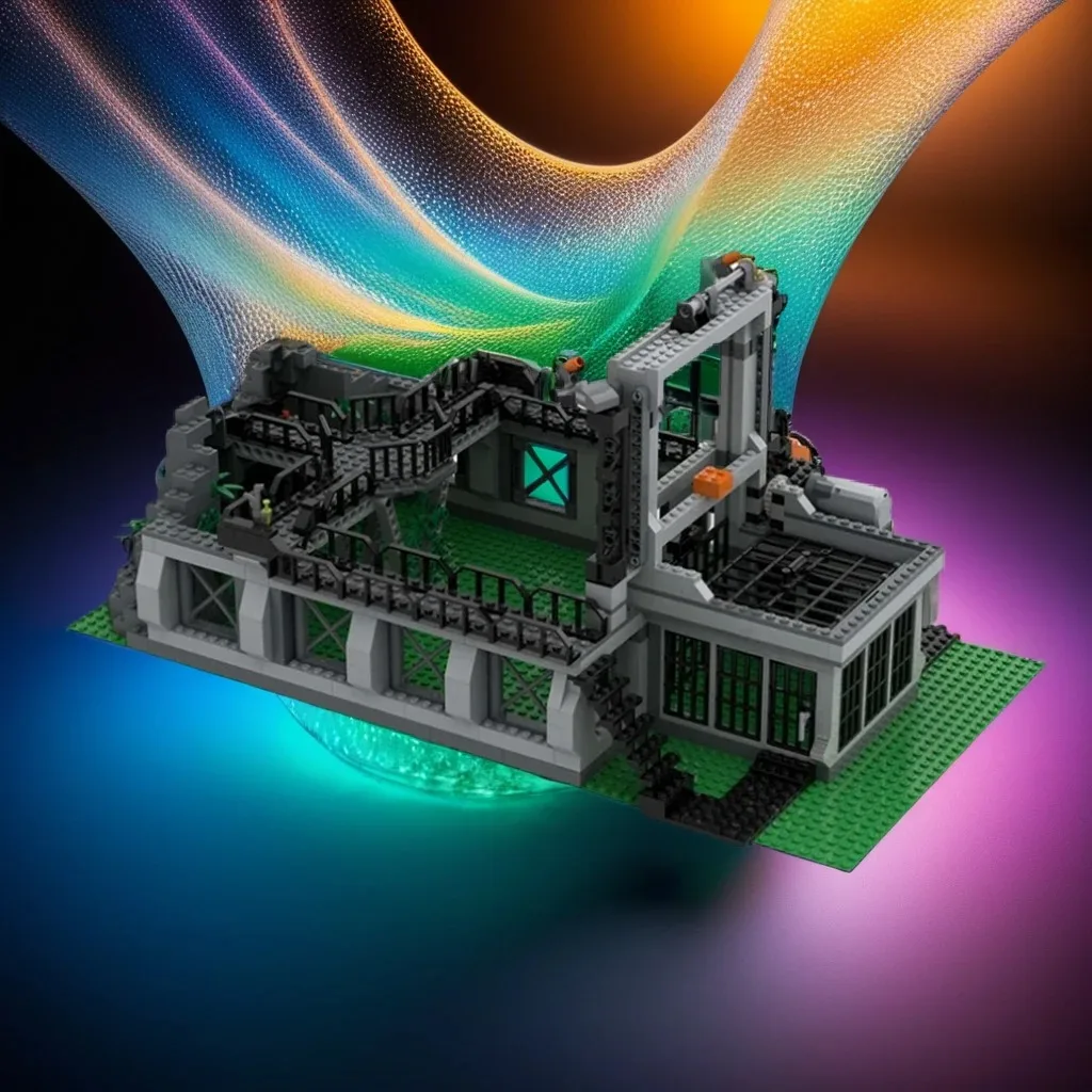 

637 шт. Jurassic World_Raptors Cage_PF MOC DIY Модель Строительные блоки — комната контроля Detai и усиленные стальные барьеры