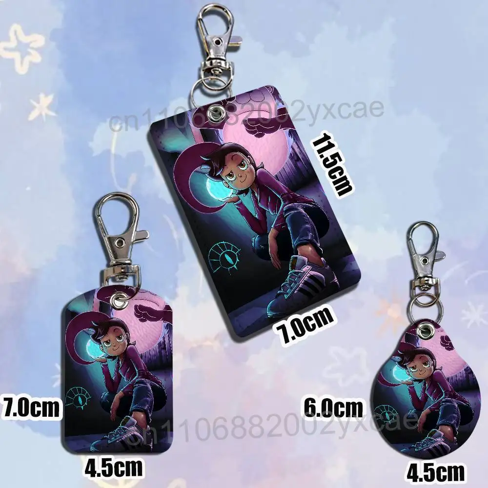 Luz Flapjack Noceda The Owl House Leather Keychain Badge Holder with Lanyard ID/Access Card Holder Key Ring Accessory Option view 5