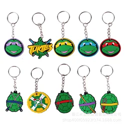 Cartoon Anime Ninja Turtle PVC Doll Cars Keychain Pendant for Men and Women's Universal Decorative Products Accessory Gift