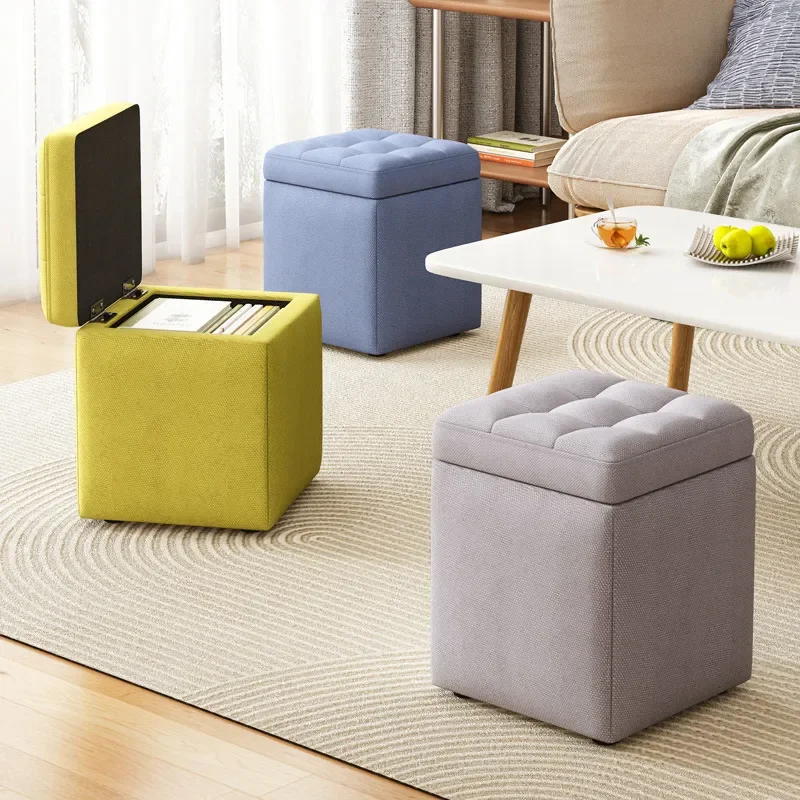 Multifunctional Storage Stool Shoe Changing Bench Entryway Seat Small Sofa Box for Home Fitting Room Doorway Organizer