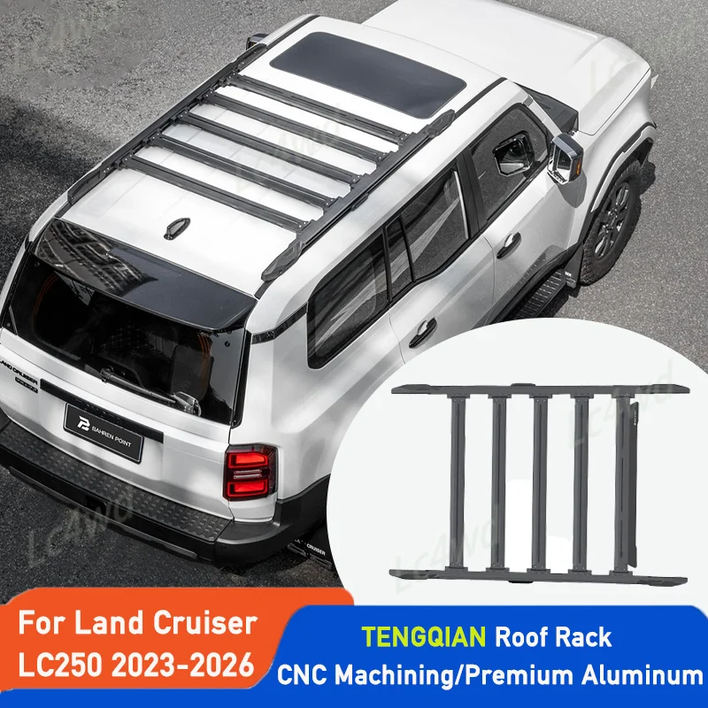LC4WD 4x4 Exterior Accessories Aluminum Roof Rack Luggage Carrier Cargo Basket For Toyota Land Cruiser LC250 & Lexus GX550 2023+