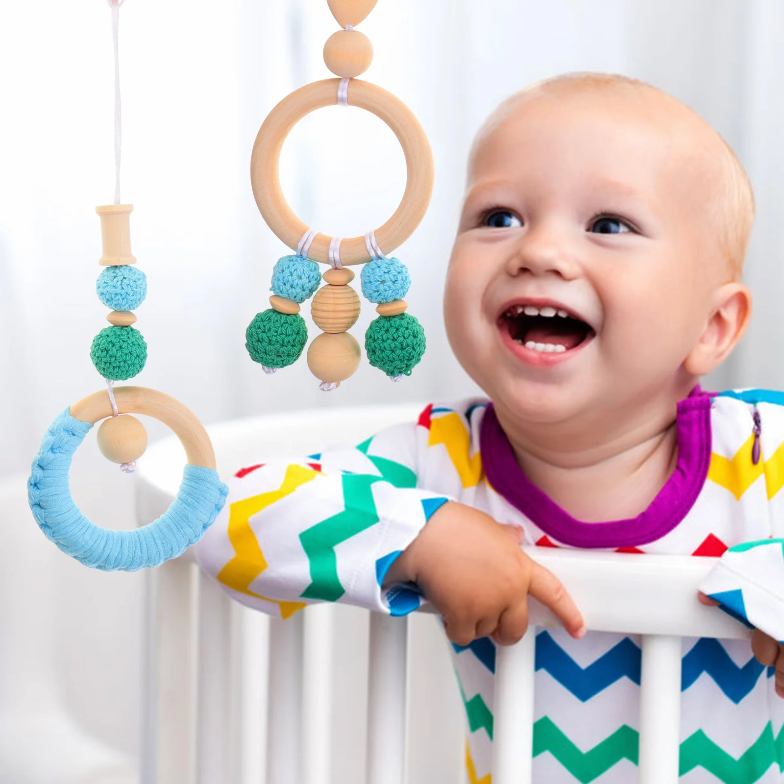 Sonajero colgante para habitación de bebé, colgante decorativo para cuna, cama infantil, sonajero colgante para cochecito, colgante para cuna, juguetes para cama de guardería, 4 Uds.