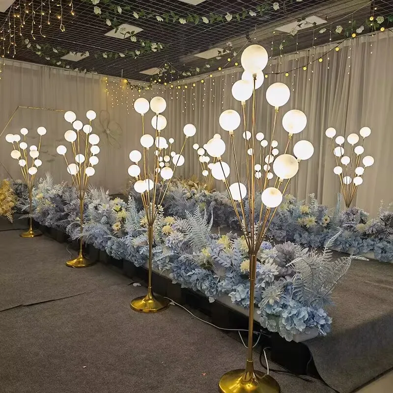 Wedding props iron art happy apple tree road lead lights lighting ornaments stage layout golden background scene