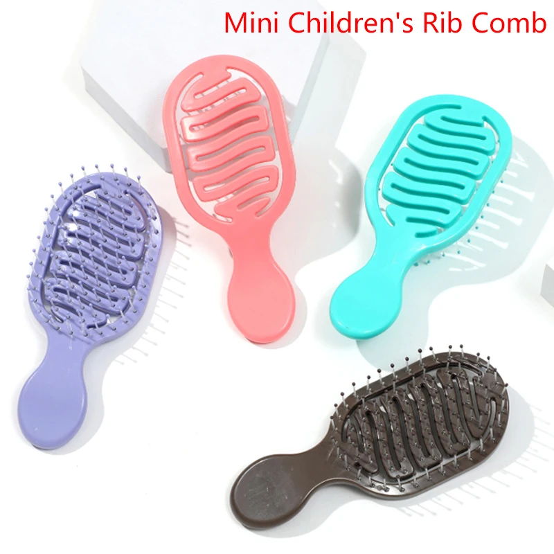 Plastic Children's Dry And Wet Dual-use Rib Comb Anti-static Anti-knot Massage Comb Salon Barber Professional Hairdressing Tool