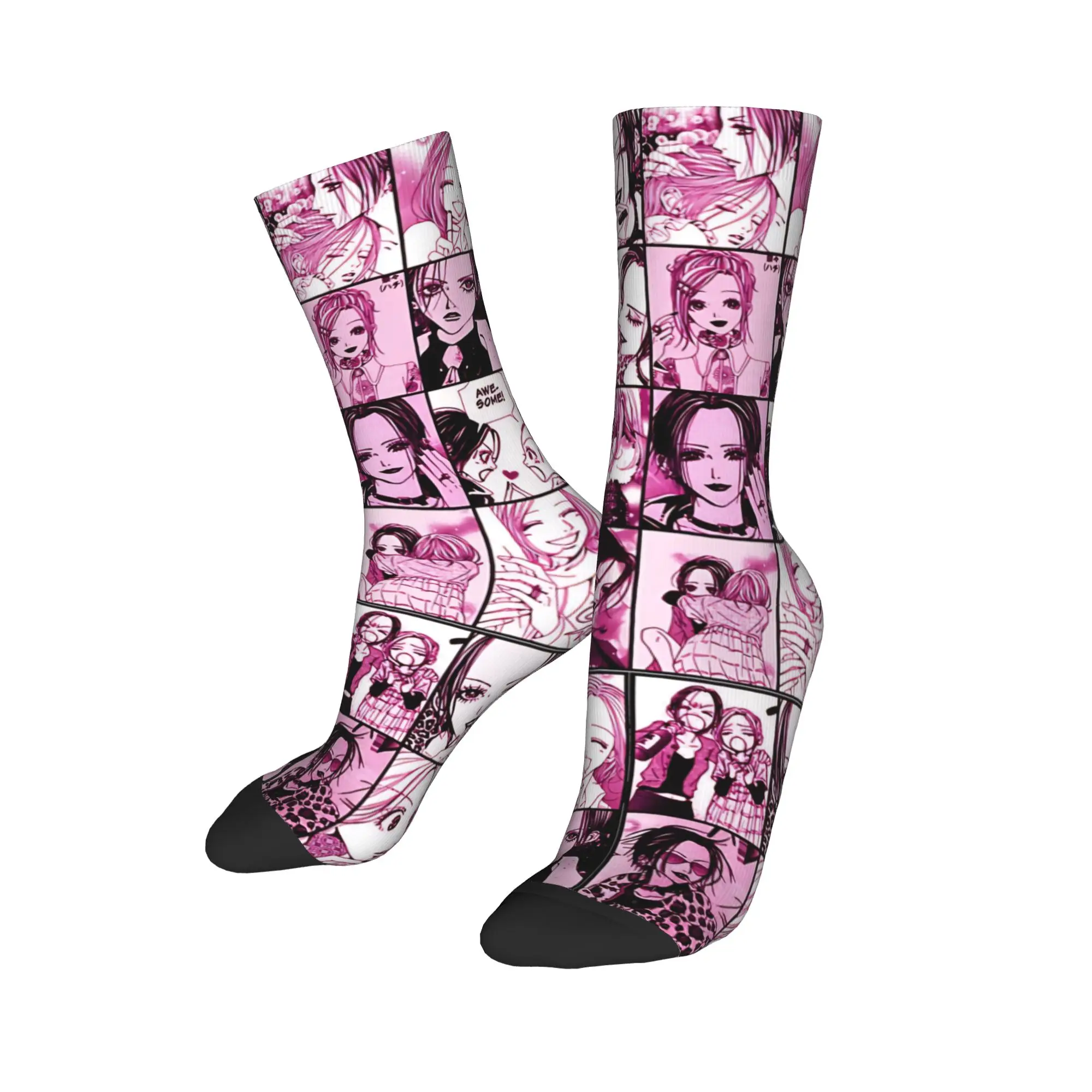 

Harajuku Nana Hachi Manga Баскетбольные носки Аниме Полиэстеровые носки для женщин и мужчин Нескользящие