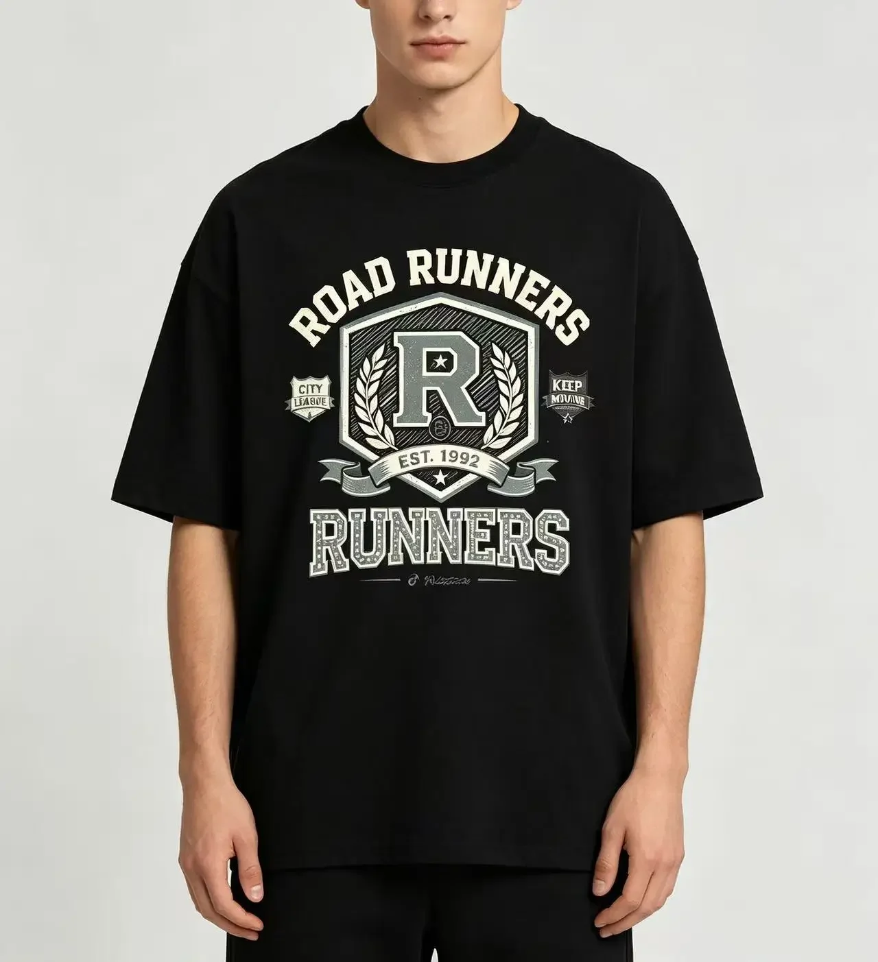 Unisex Road Runners Letter R Vintage College Badge Graphic T‑Shirt Men Women Retro Athletic EST 1992 Print Casual Short Sleeve Tee