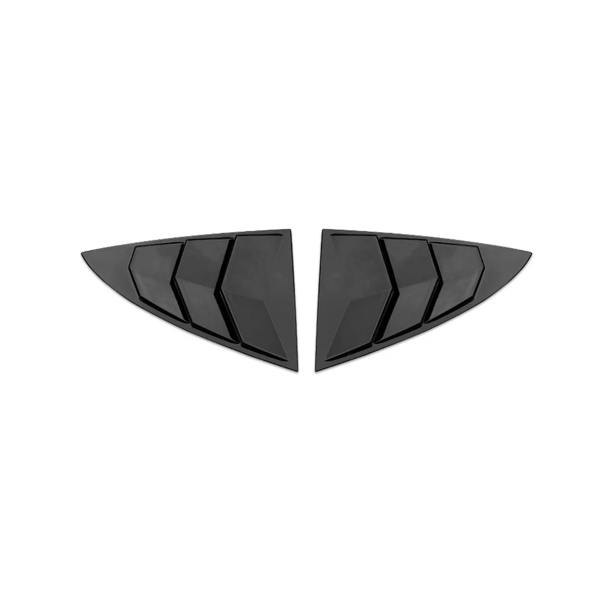 

For Tesla Model 3 Y Louvre Rear Triangle Sequins Exterior Modification Parts, Bright Black, A