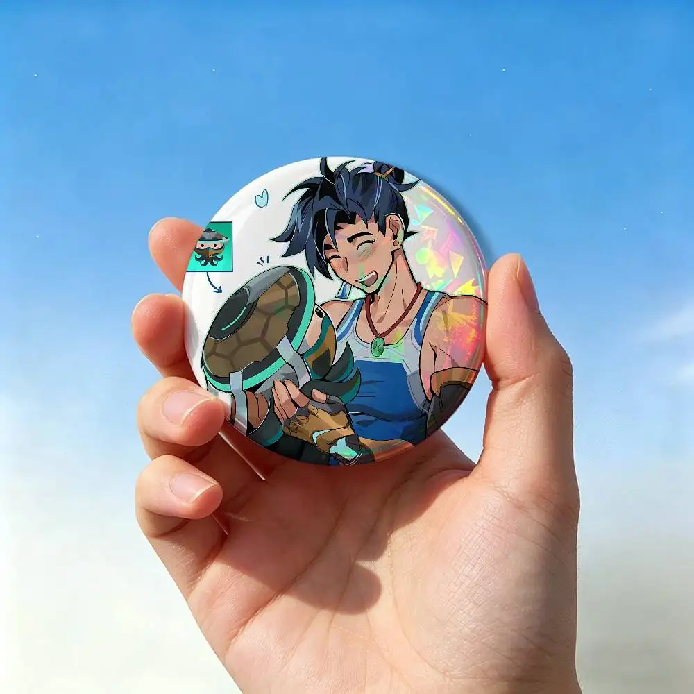 O-Overwatch Wuyang Mizuki Badges Personalized Handmade Round Brooches Pins Accessory 25mm 75mm 44mm 58mm 32mm