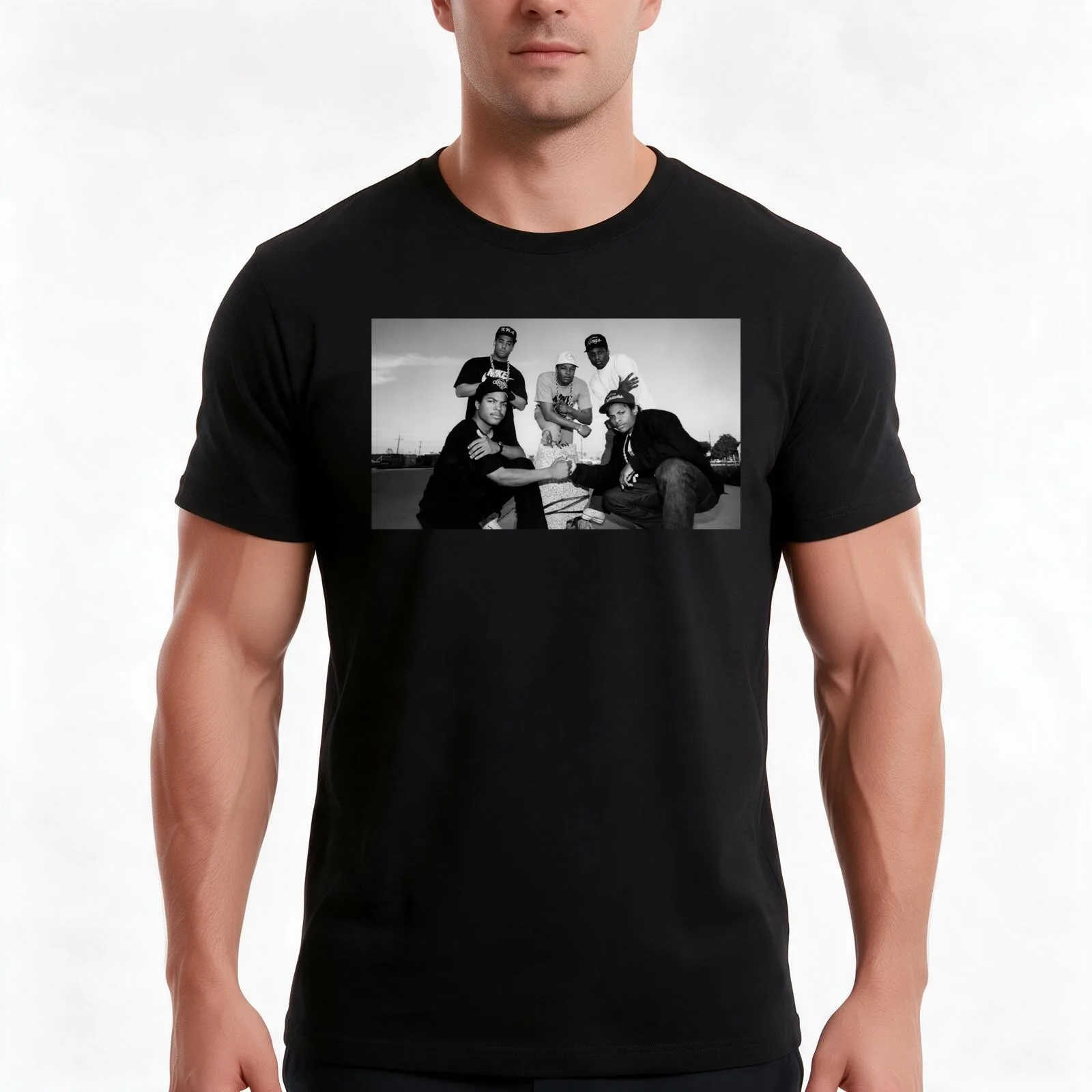 N.W.A T-Shirt, Summer Casual Cotton Tee, Oversized Streetwear Tops, Vintage Graphic Print, Loose Fit Short Sleeve, 100% Cotton