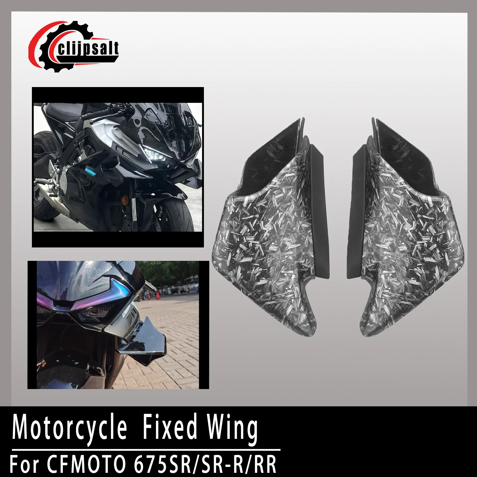 

Motorcycle GP Fixed Wing, Suitable for CFMOTO 675SR/SR-R/RR 675 SR Aerodynamic Wing Kit Fixed Wing Tip Fairing