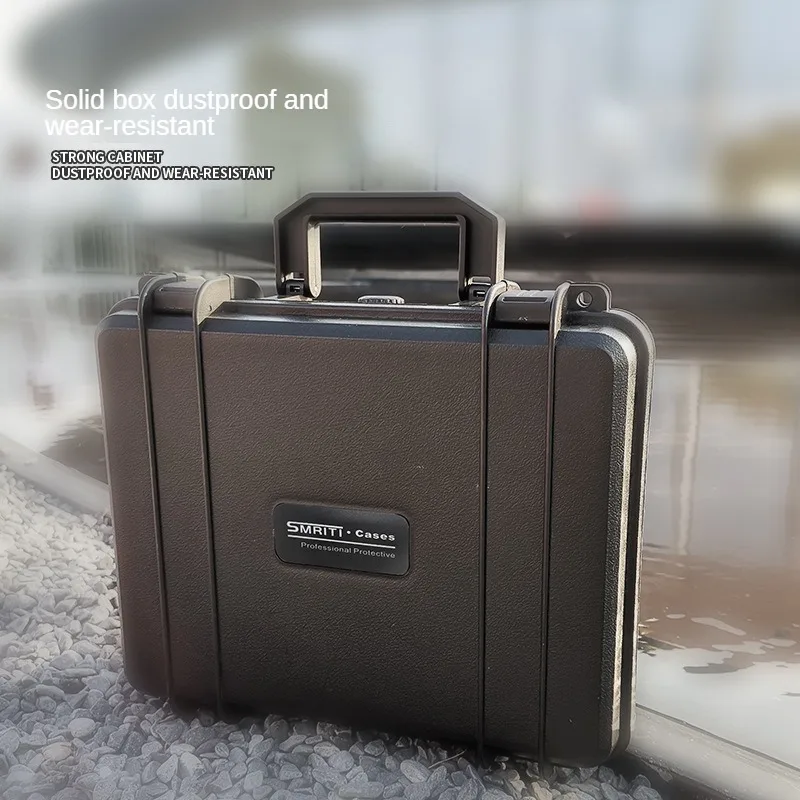 

Equipment Hardware Toolbox With Foam Portable Suitcase Thicken Plastic Hard Case Small Capacity Instrument Storage Box 26x20cm