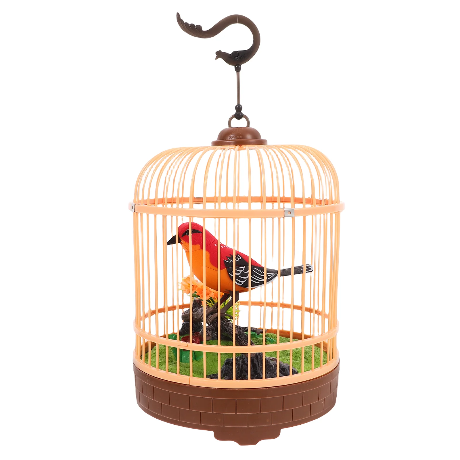Electric Bird Cage Toy Decor Acoustic Interactive Educational Plaything for Kids Funny Induction