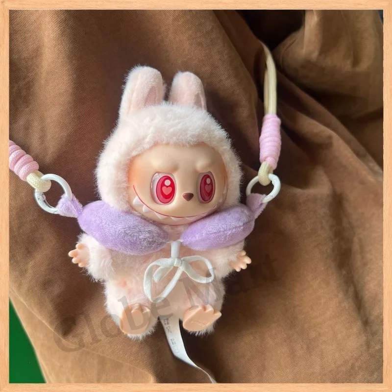 

For 17cm Labubu 1st/2nd/3rd Gen 1/6 Bjd U-Shaped Neck Pillow - Universal Cute Creative Travel Lanyard Neck Pillow