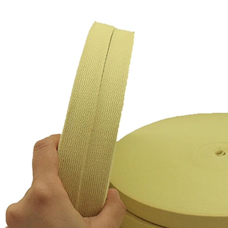 10m Kevlar flame retardant webbing 1414 high temperature resistance 560℃ arylon webbing Aramid ribbon