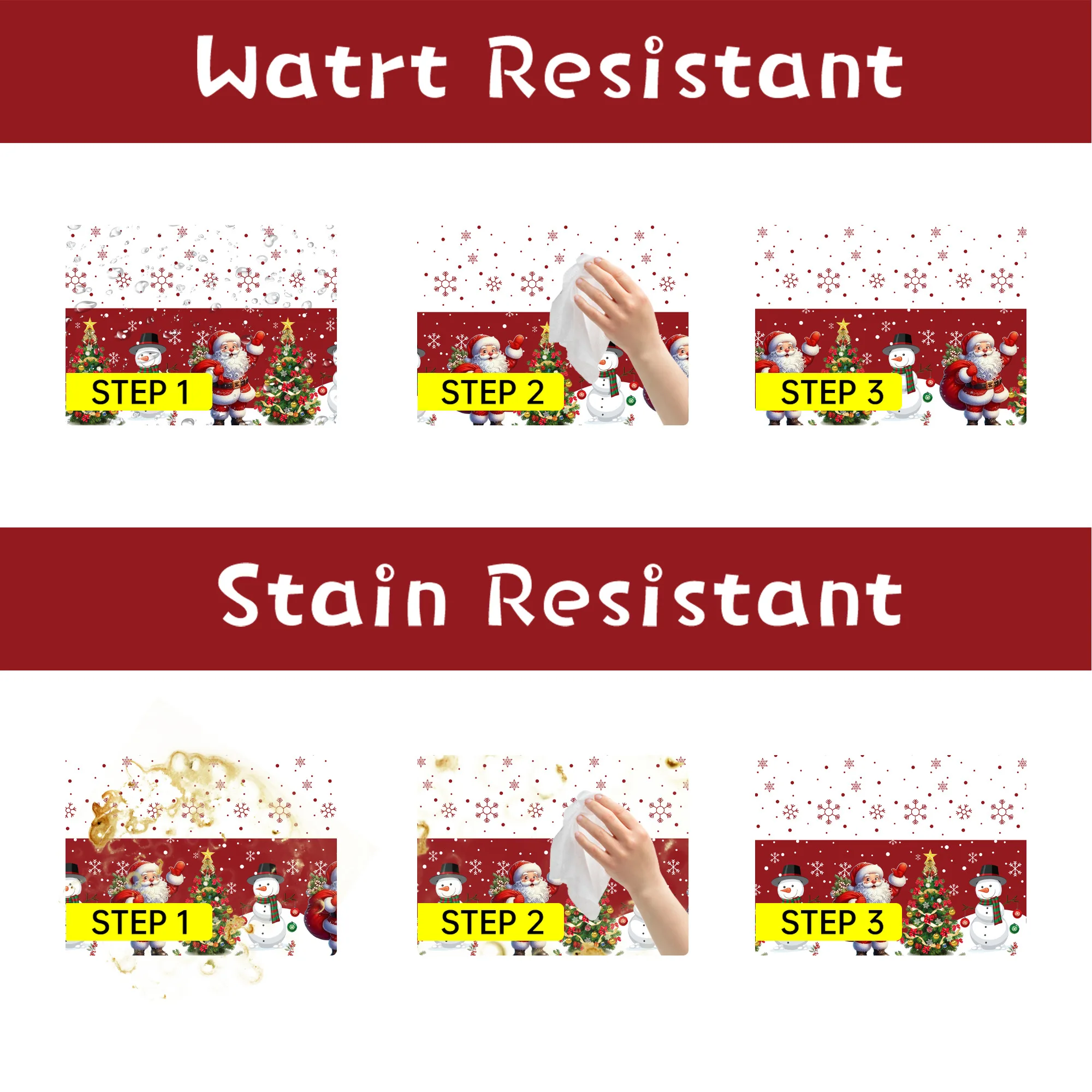 Mantel de plástico navideño con diseño de copo de nieve, decoración del hogar de invierno, mantel de cocina, decoración festiva de Navidad