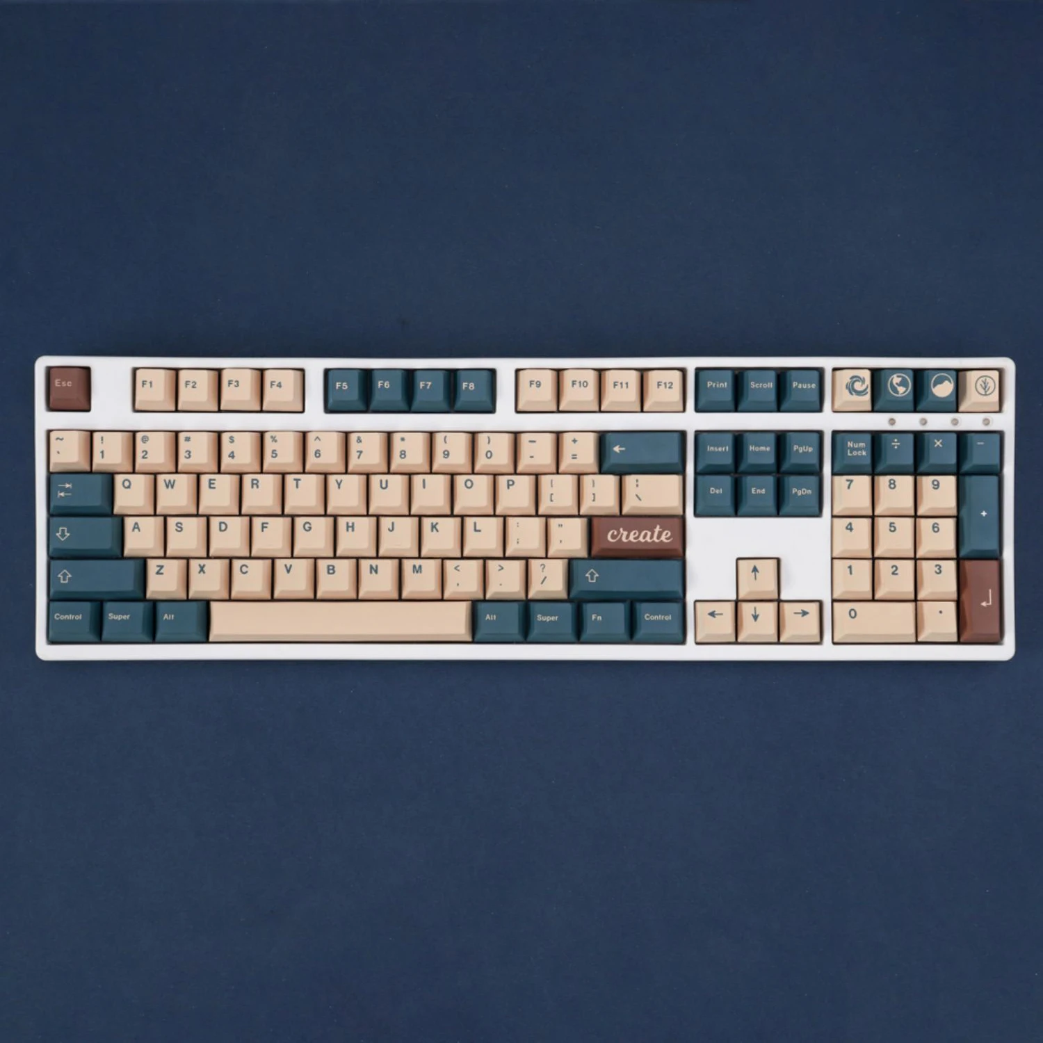 Earth Tones Cherry Profile Keycaps Set Mechanical Keyboard PBT Dye Sublimation Cherry Keycaps