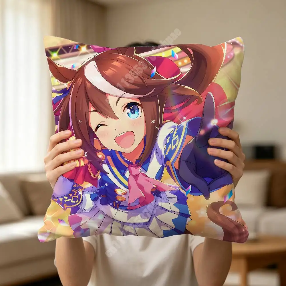 Tokai Teio UmaMusume Printed Pillow Cover Sofa Couch Student Apartment Homestay Leisure Area