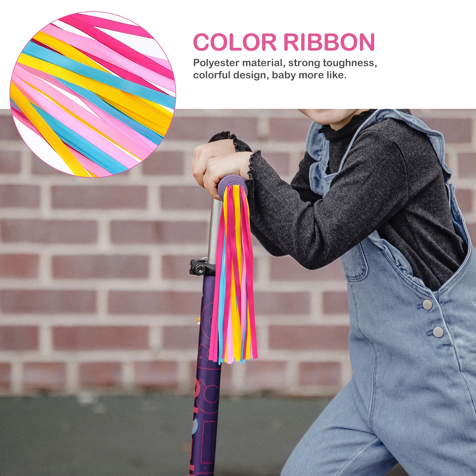 

Plastic Bike Streamers Windmill Bell Set Kids Scooter Decor Tassel Ribbon H Accessories Durable Practical Long Lasting Use