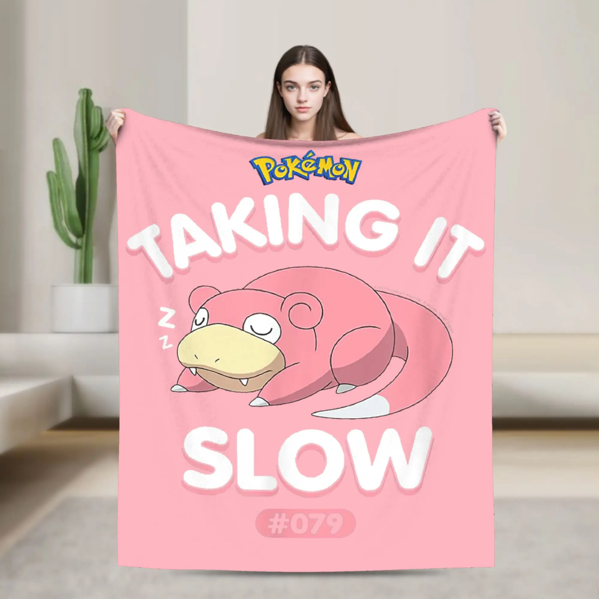 pokemoned-slowpoke-taking-it-cobertor-de-malha-lenta-de-la-macia-para-cama-tapete
