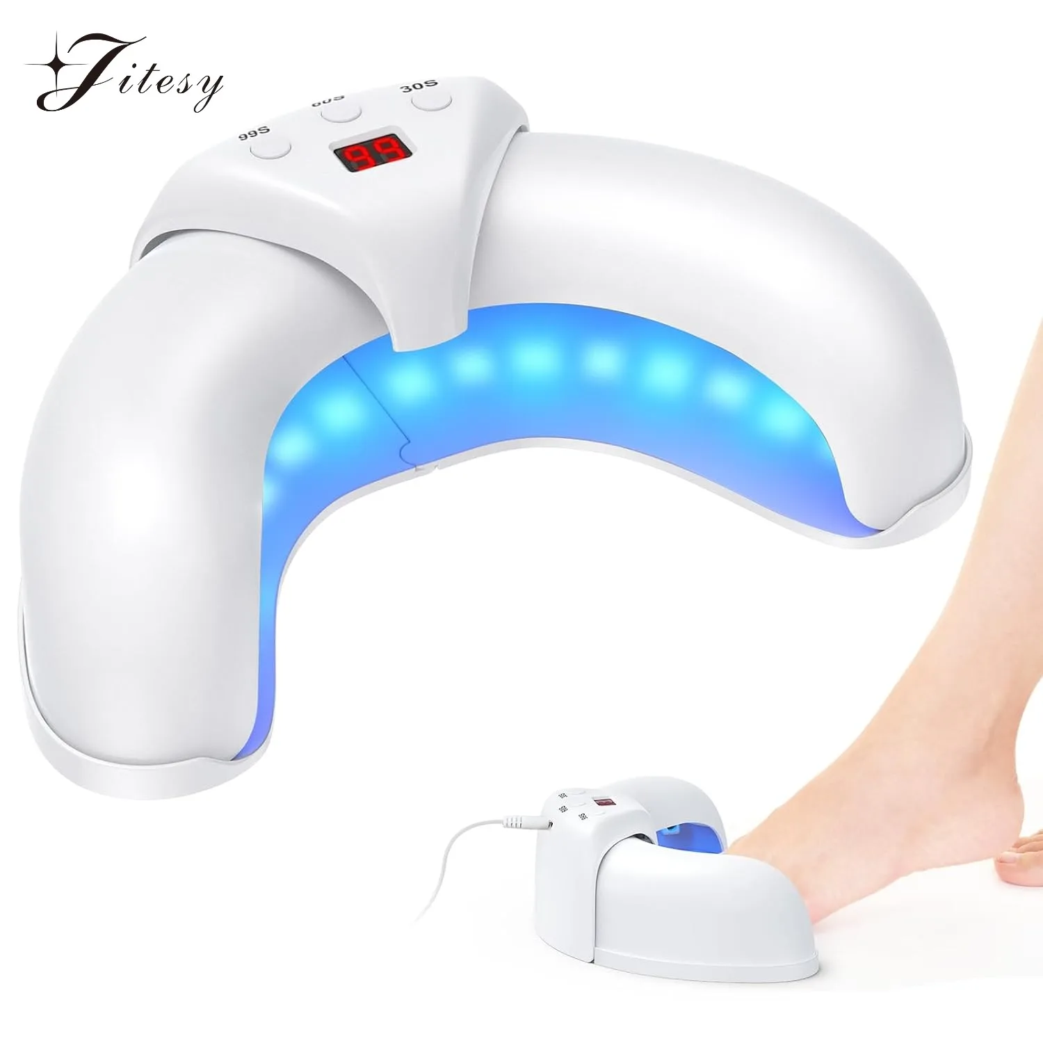 Dispositivo láser para hongos en las uñas de los pies múltiples, elimina indoloro durante 7 minutos, tratamiento para hongos en las uñas encarnadas, calcio, 905nm470nm,laser hongos uñas pies,laser para hongos de uñas