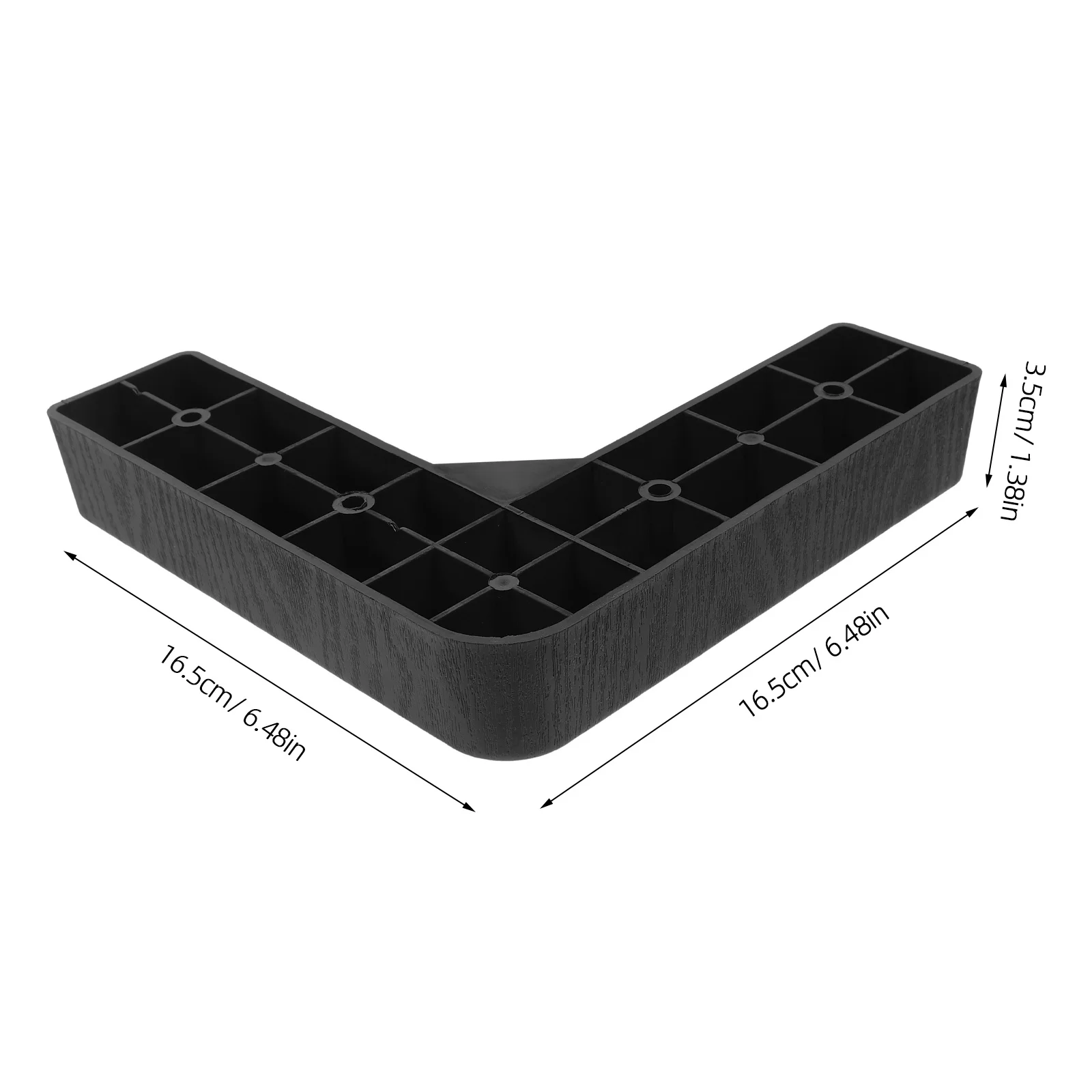 4Pcs Plastic Furniture Legs L-Shaped Bed Riser Sofa Couch Legs Durable Furniture Risers Prevent Floor Scratches