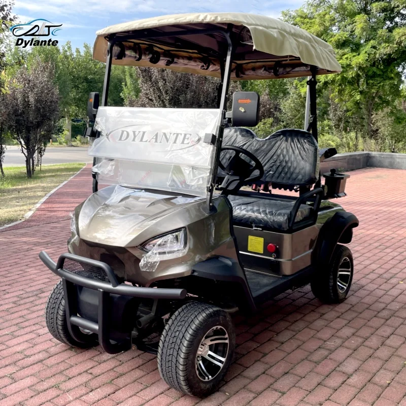 New Factory 2 Seats 60V Low Speed Off Road Electric Golf Cart 5kw Ac Motor Hunting Cart Golf Course Special Vehicle