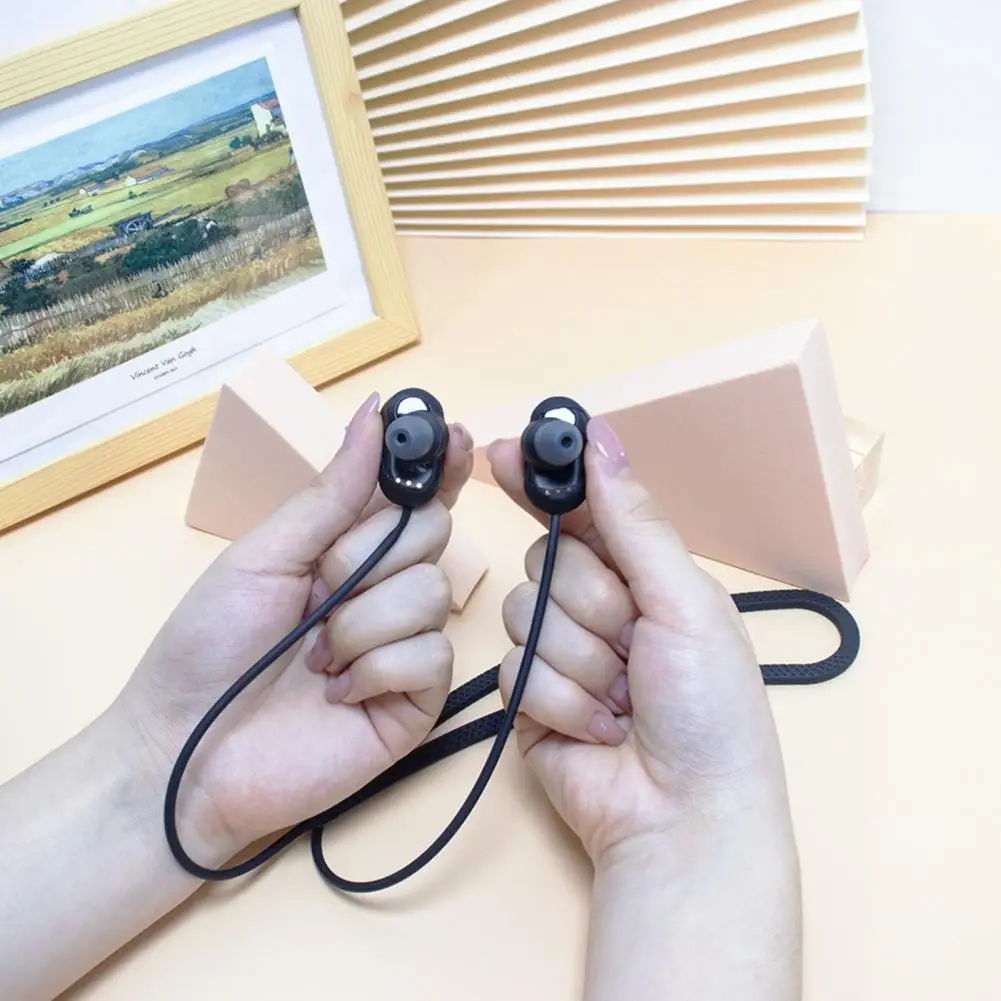 Portable Earbud Anti-lost Strap Non-fading High Toughness Useful Bluetooth-compatible Earbud Anti-lost Strap