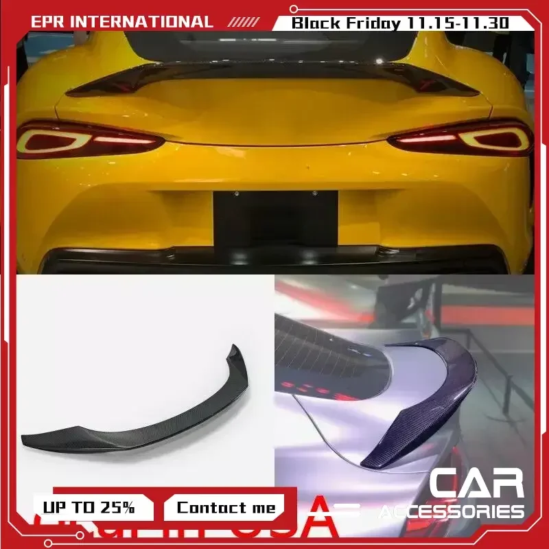 (Local in USA) For TOYOTA 19+ Supra A90 T Type Carbon Fiber Rear Trunk Spoiler Wing Lip Kits