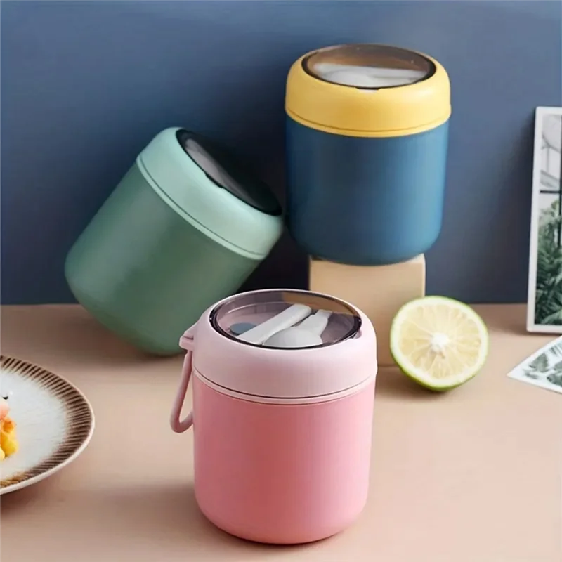 

ABUS-Food Insulation Jar Food Insulation Container Stainless Steel Lunch Box Suitable For Students And Office Workers 710Ml