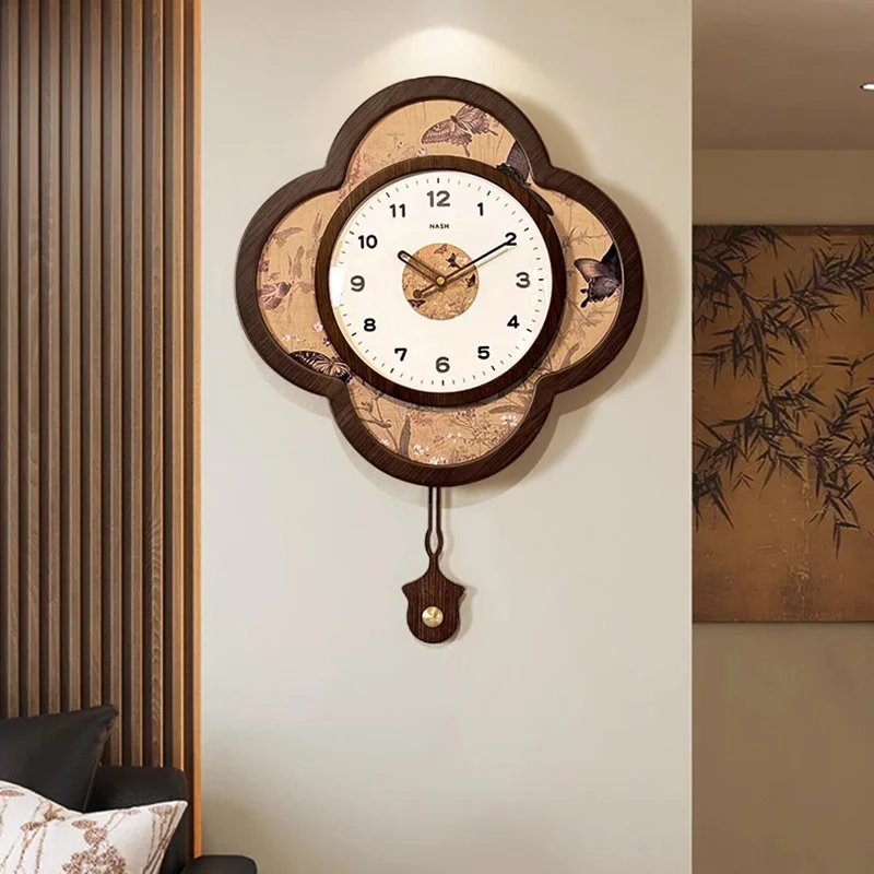 Round Fashion Wall Clock Art Room Creative European Hands Light Luxury Silent Wall Clock Design Unique Reloj De Pared Home Decor