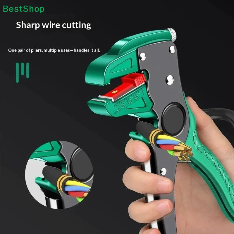 1Pcs Automatic Wire Stripper Duckbill Wire Stripper Length Adjustable Flat Wire Cutter Wire Stripper For Electrician