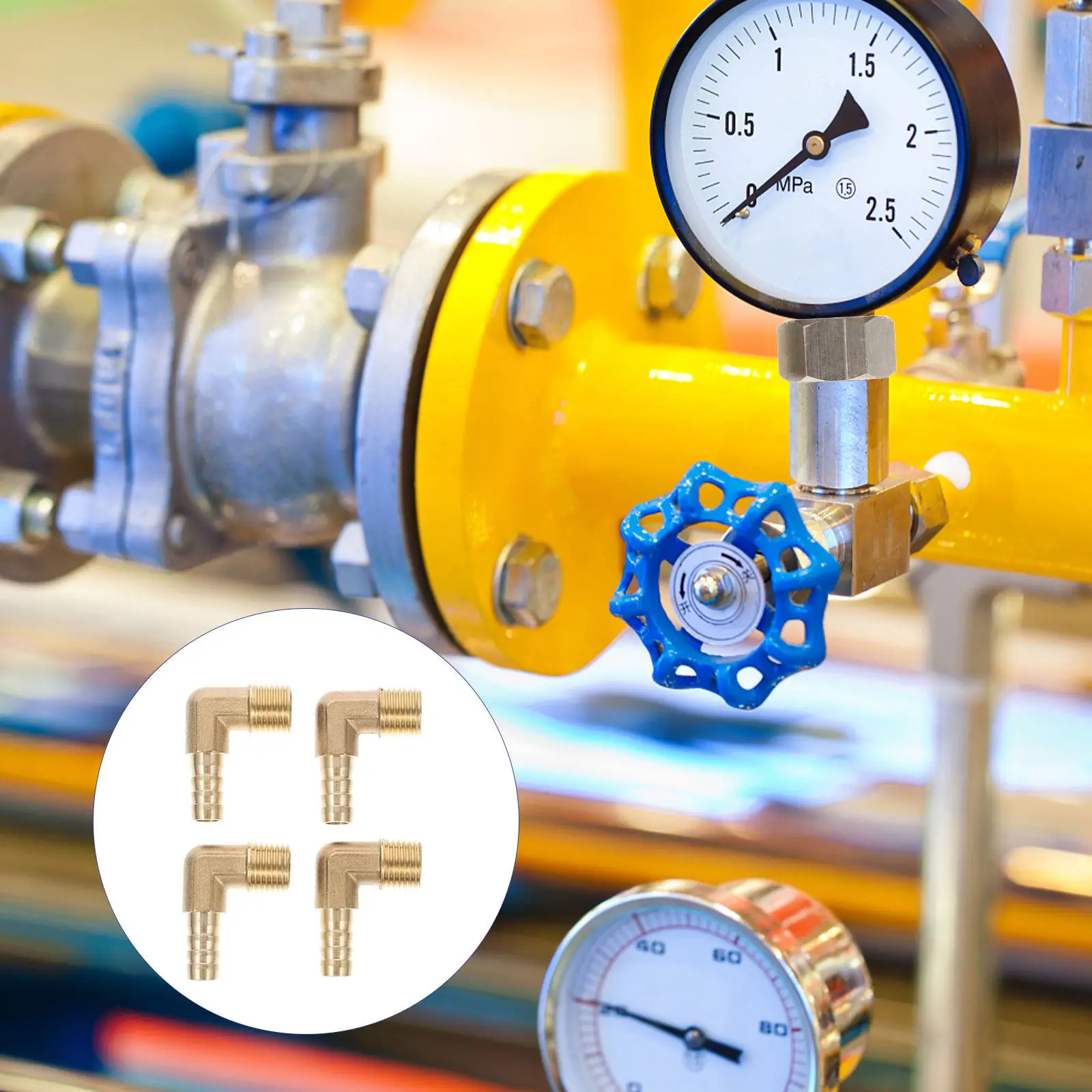 

4Pcs Copper Pneumatic Fittings Air Hose Connectors Corrosion Resistant 1 4 Female Thread Quick Connect Air Hose Coupler Durable