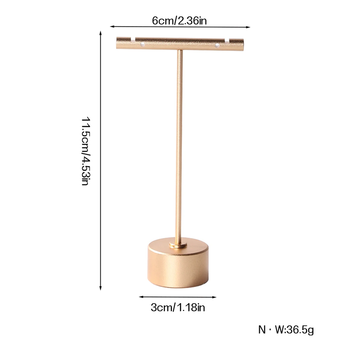 Gold-Plated Stainless Steel Earring Display Stand