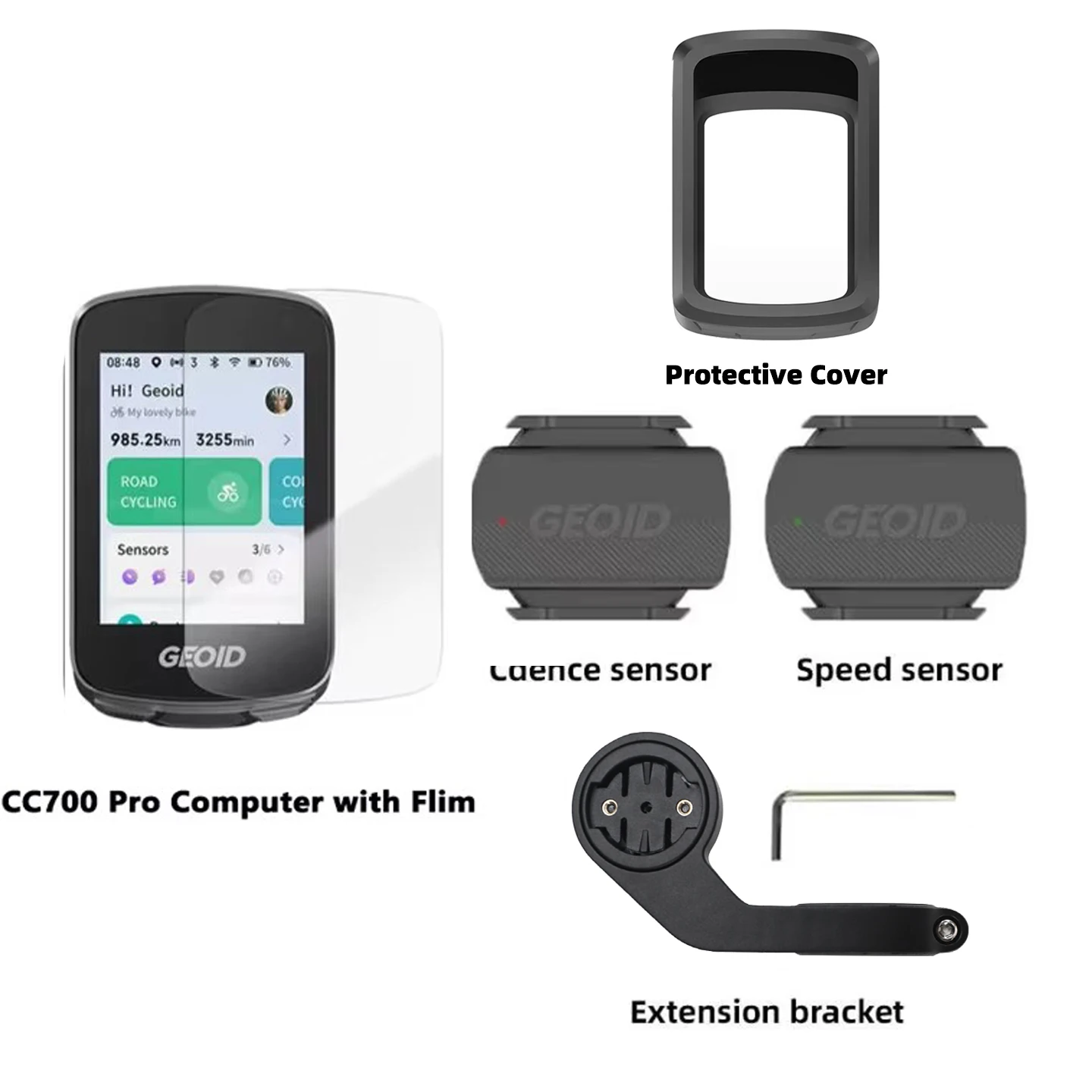 GEOID CC700 Pro Fietscomputer 2,8-inch GPS Touchscreen Fiets Snelheidsmeter Wereldwijde Kaartnavigatie Fiets Kilometerteller Voor Strava - afbeelding 1