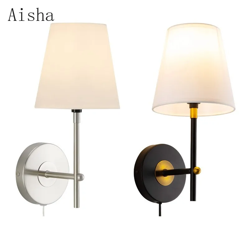 

Vintage Rural Wall Lamp American Style Bedroom Living Room Study Hallway Foyer Bathroom Bedside Indoors Decorative Lamps