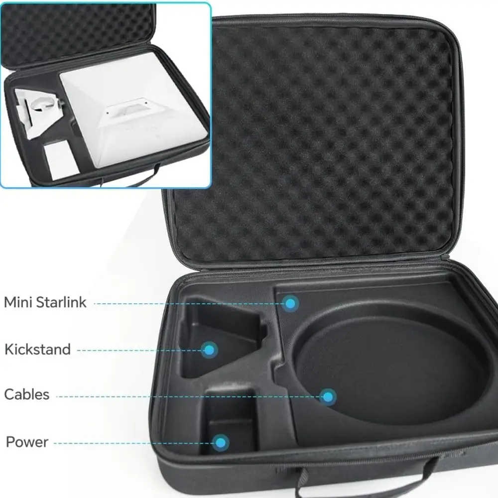 Hard Shell Carrying Case Suitable For Starlink Mini Receiver Outdoor Camping Organizer Bag Vehicle Center Console Storage
