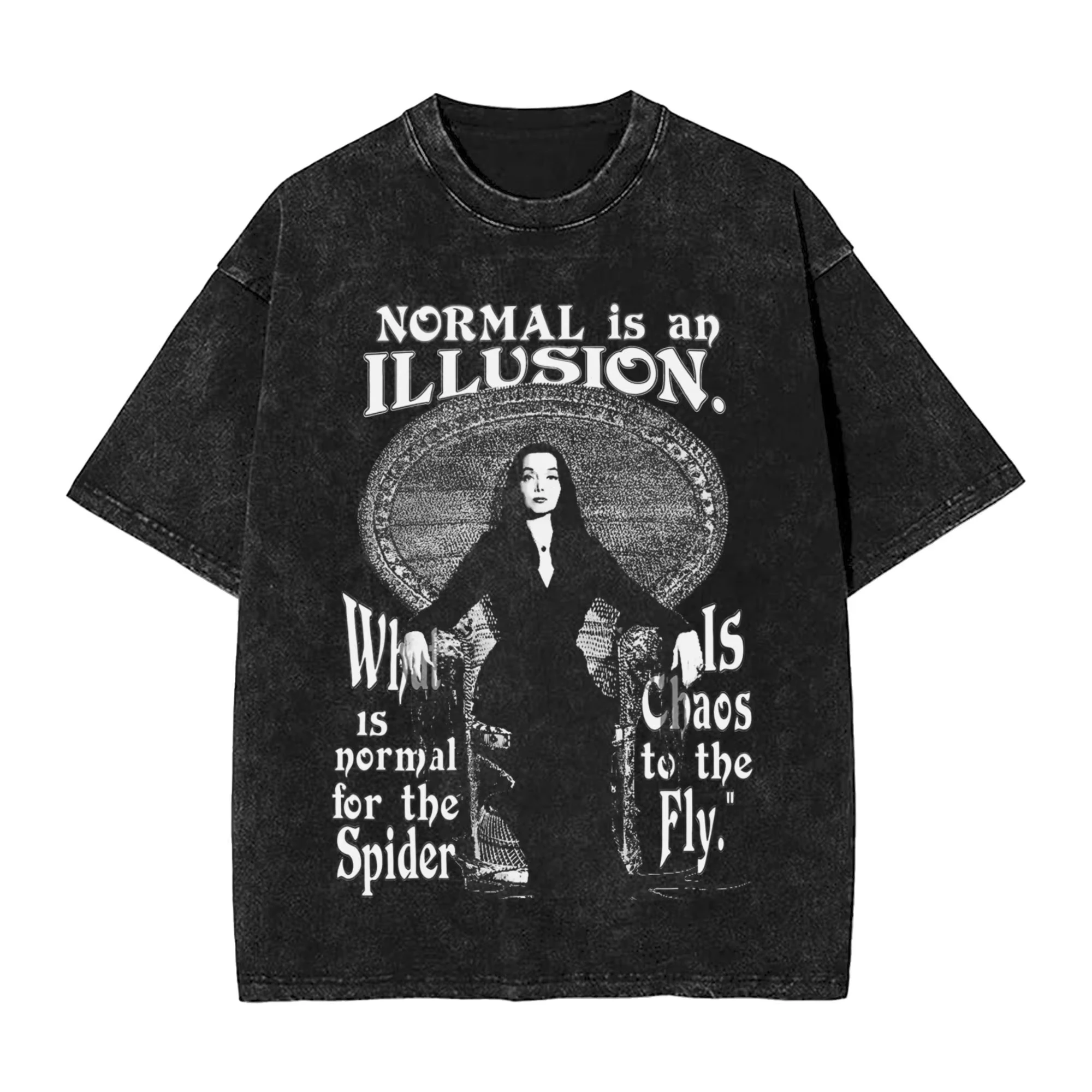 

Morticia Addams T Shirt for Men Cotton Vintage T-Shirt Crewneck Meme Tees Short Sleeve Tops Printed