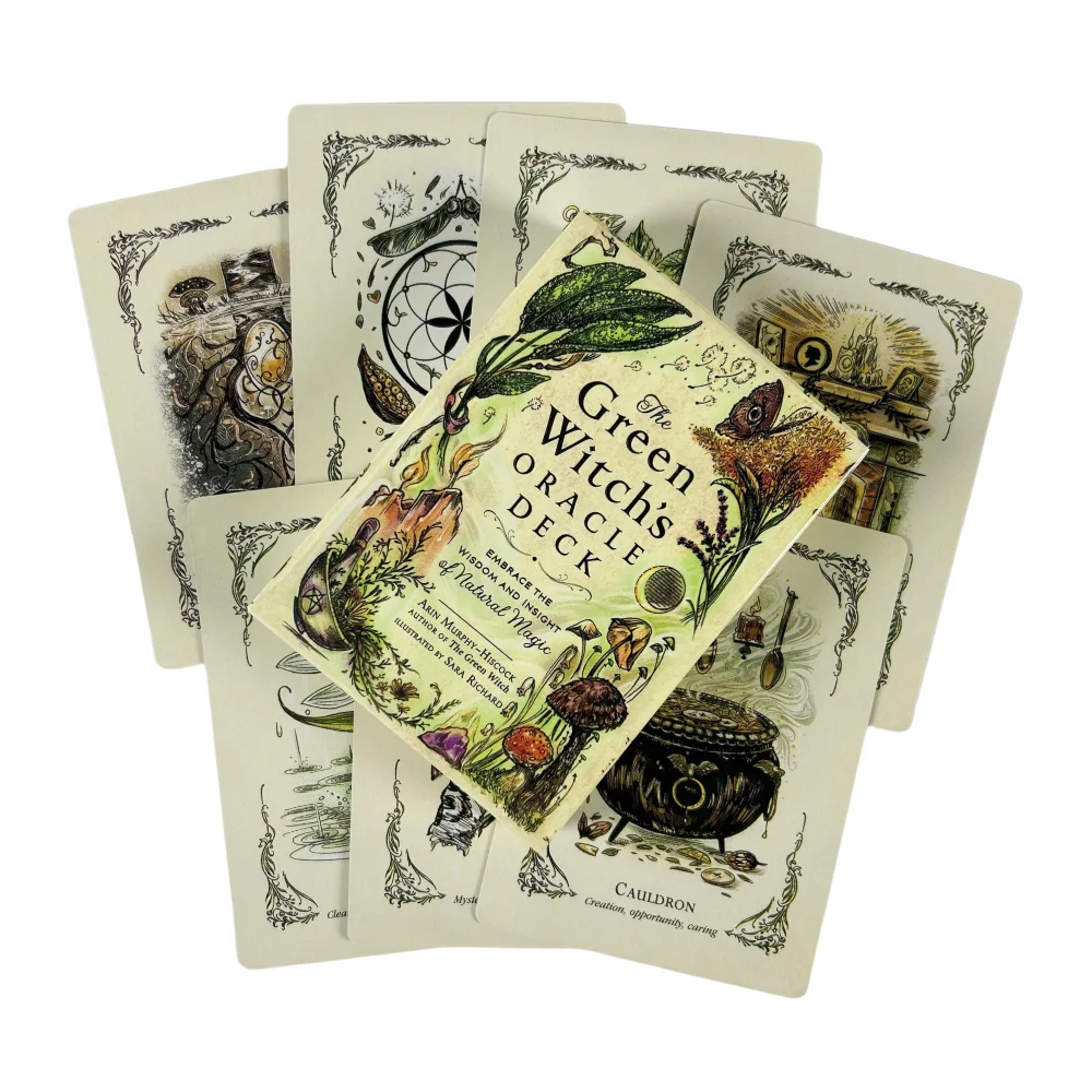 The Green Witch's Oracle Deck Cards A 50 English Visions Divination Edition Deck Borad Games Tarot For Party Playing
