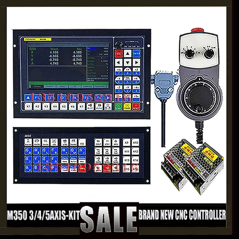 M350 3/4/5 Axis Cnc System Motor Controller Kit 1mhz G Code Support Tool Library /Atc With Extended Keyboard, Mpg,75w24v