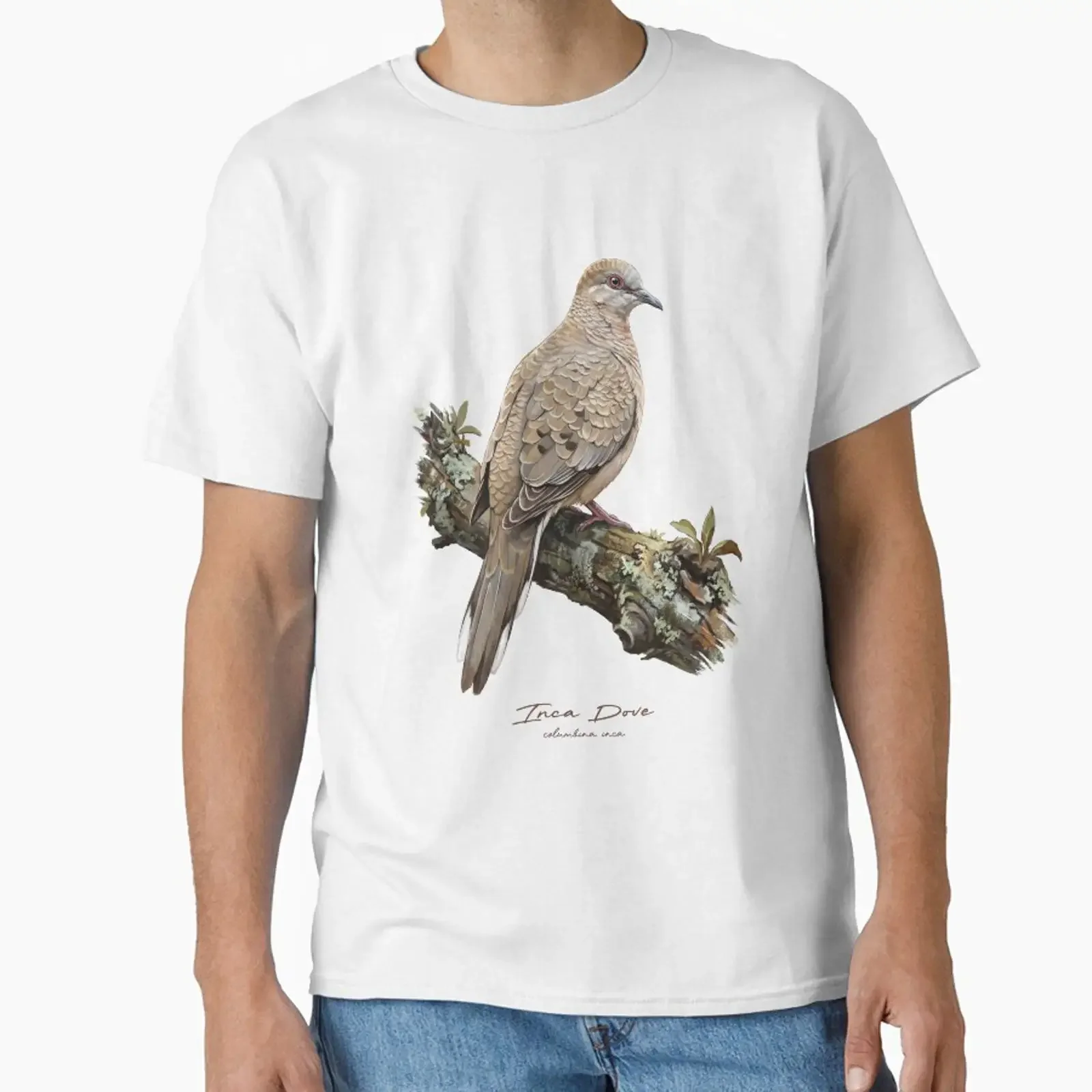 Inca Dove on Rustic Tree designed and sold by Takeda art vintage Washed Soft graphic Top For Everyday Wear Slightly fashion