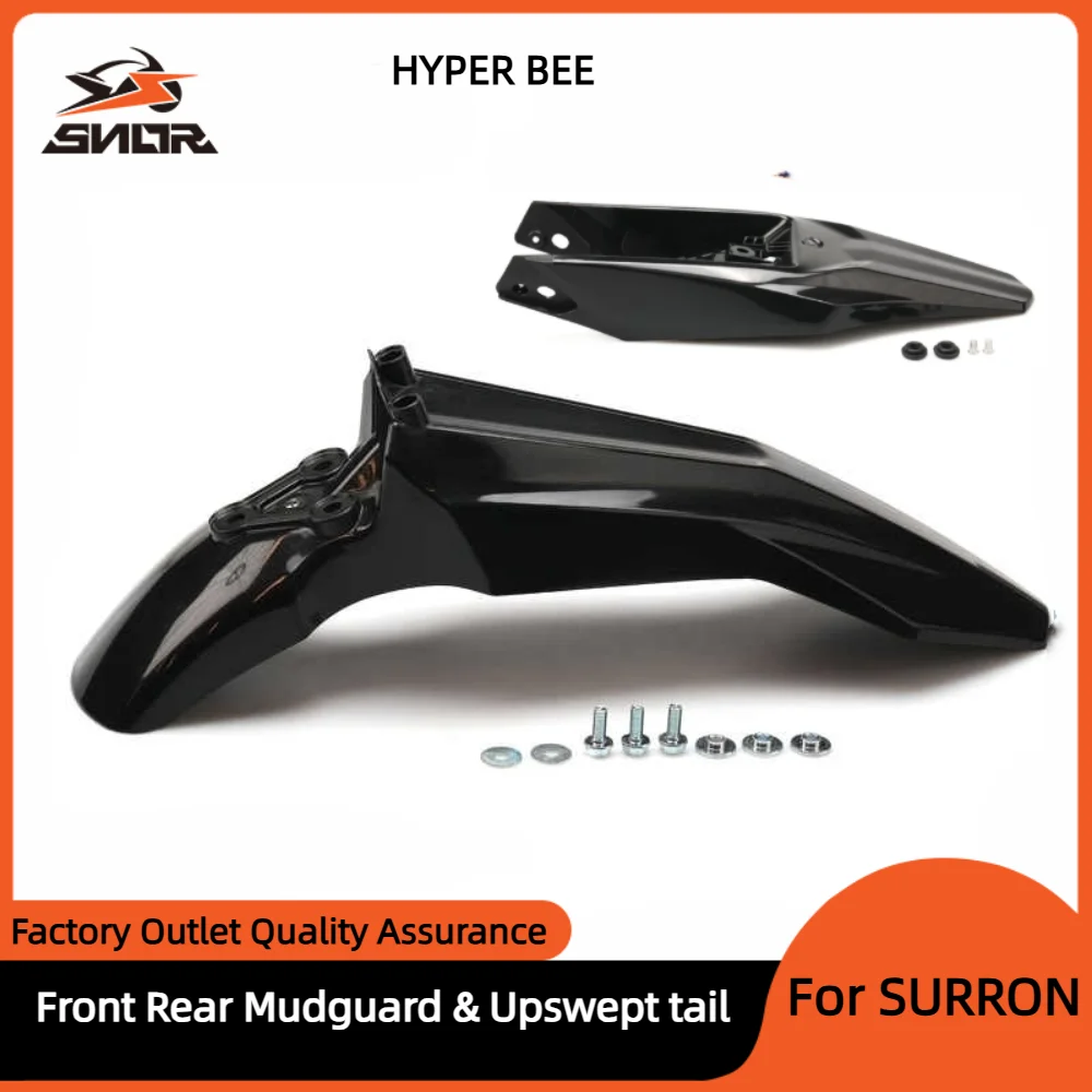 SNOR Hyper Bee Electric Motorcycle Rear Fender Front Rear Mudguard Upswept Tail For SURRON Children's Electric Dirt Bike