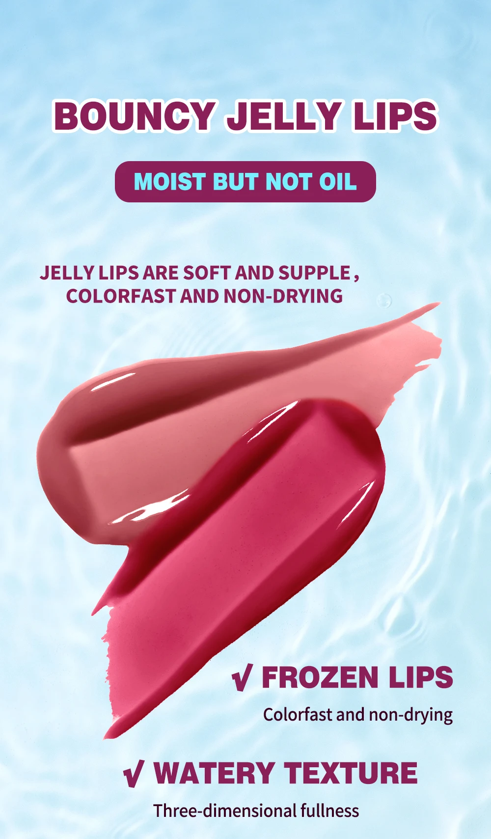 QIBEST Kristall-Lipgloss Spiegel-Wasser-Effekt Lip Glaze Langanhaltender Feuchtigkeitsspendender Lippenbalsam Aufpolsternder Gloss-Öl Hydratisierendes Make-up Lip Tint – Detail 2