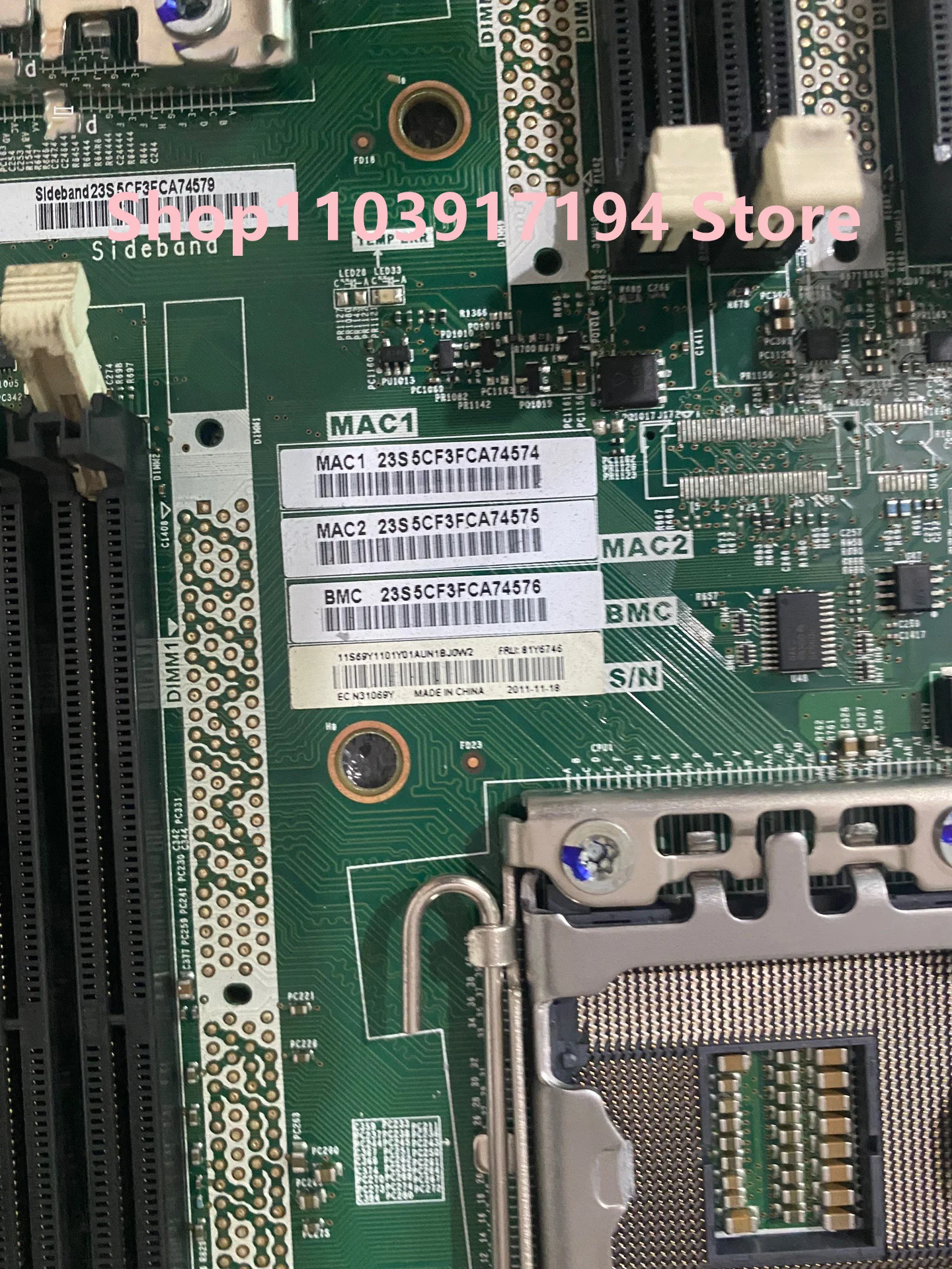 X3620M3 X3630M3 Server motherboard 81Y6746 69Y1101