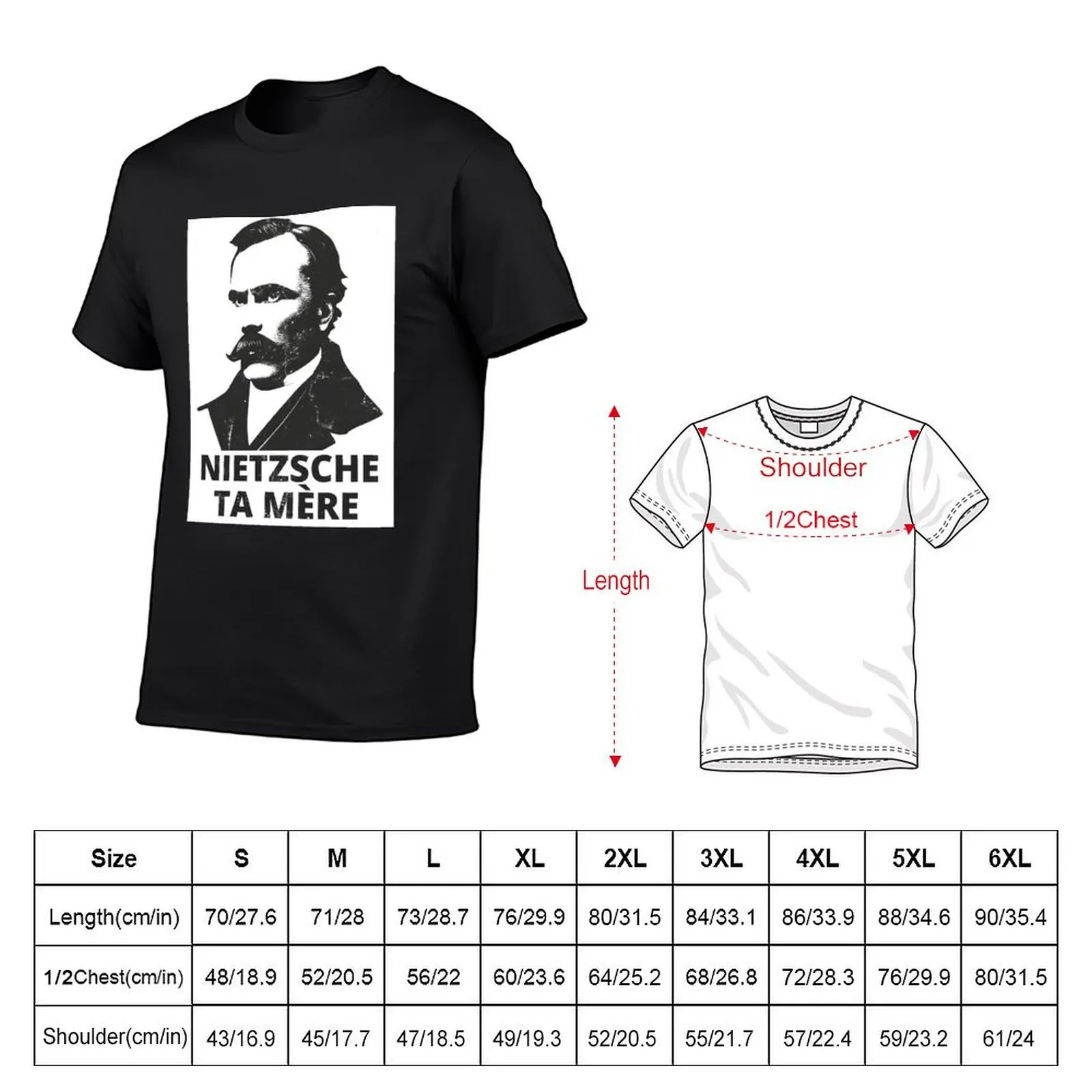 Nietzsche Ta Mère T-Shirt boys animal print summer clothes funny t shirts for men