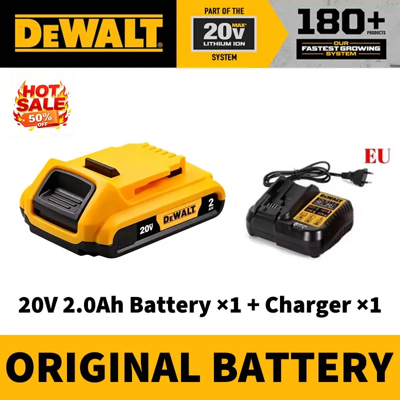 DeWALT XR 100% Original Battery 18V/20V/60V 2Ah 5Ah 6Ah 9Ah DCB200 DCB202 DCB205 DCB206 DCB209 DCB609 Power Tool with Charger image 3