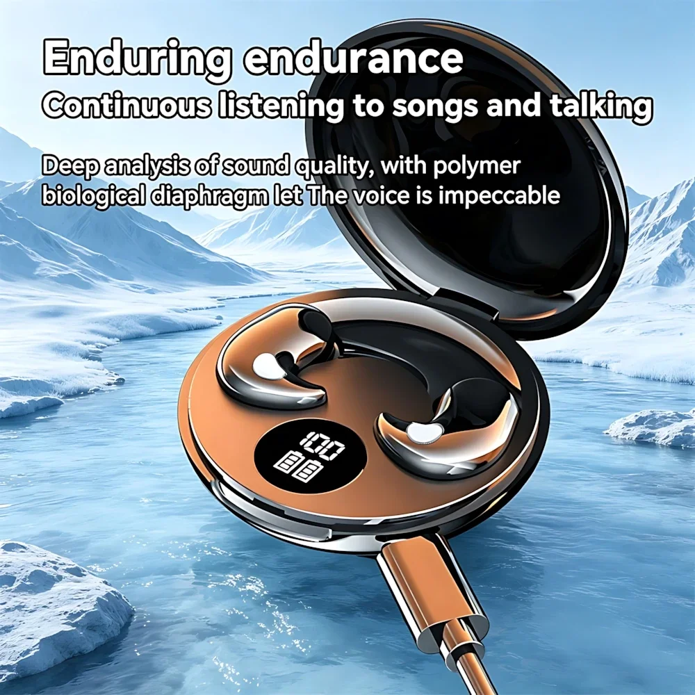 TWS Wireless Bluetooth Headset Sleep ENC Noise Reduction Wear Comfortable Long Battery Life Headphones 9D Stereo Game Earphones