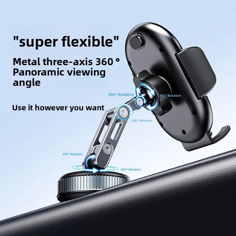 Vacuum Suction Car Phone Mount for Dashboard/Display/Glass Navigation, Universal Fit for Smartphones Over 4.7 Inches