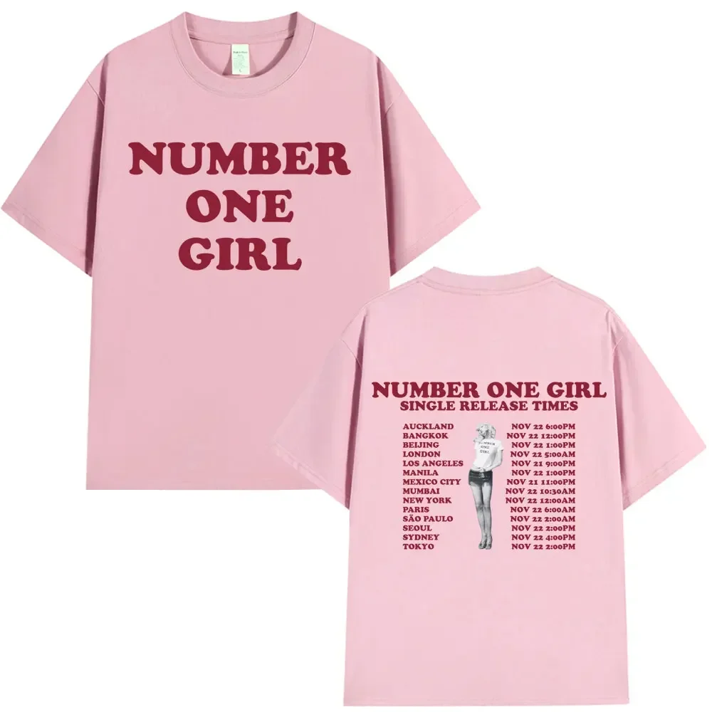 Rosé Number One Girl T Shirt Men Women Clothing Harajuku T-shirt Y2k Unisex High Quality Cotton Short Sleeve Tee Shirt Fans Gift