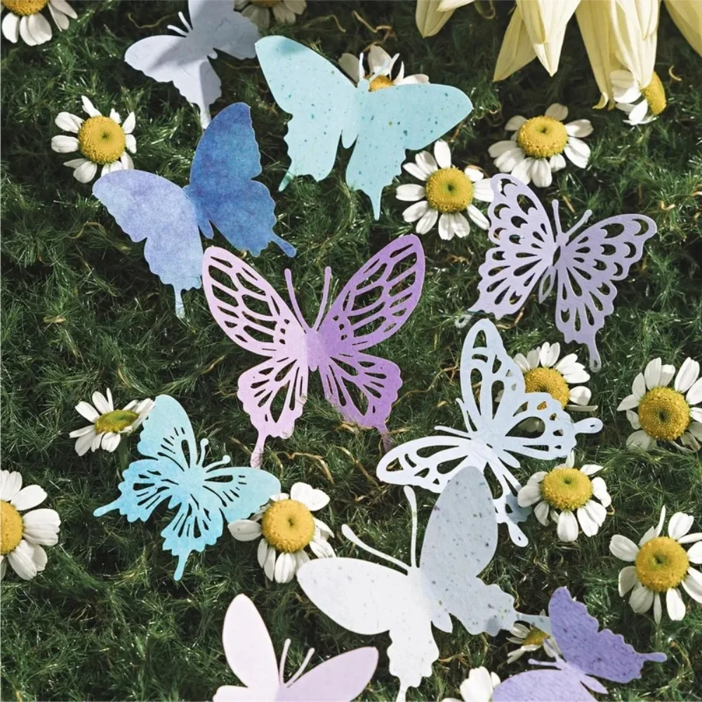 30pcs Vintage Hollow Butterfly Scrapbooking Materials for Journals, Notebooks, Planners, and Handmade Crafts