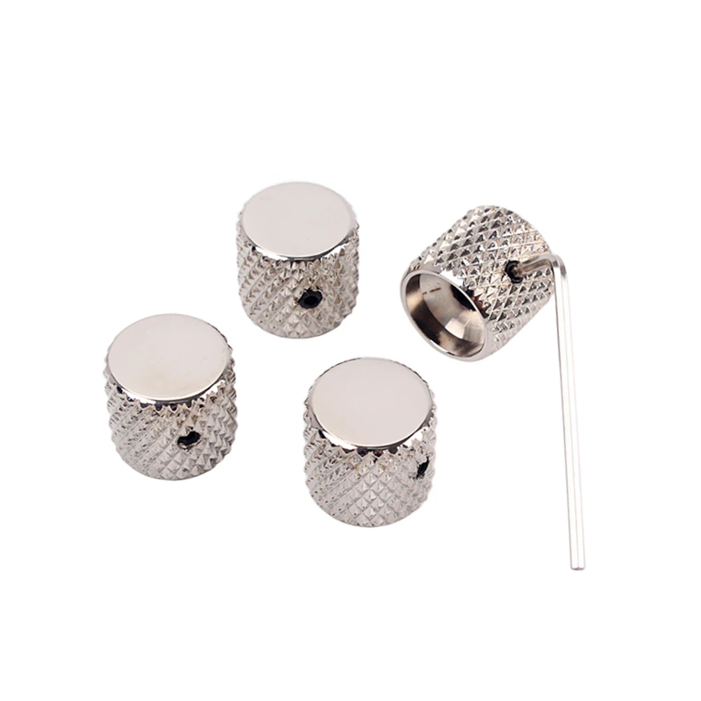 

4 Pcs Guitar Knob Tone Control Aluminum Alloy Potentiometer Accessories Volume Electric Bass Parts